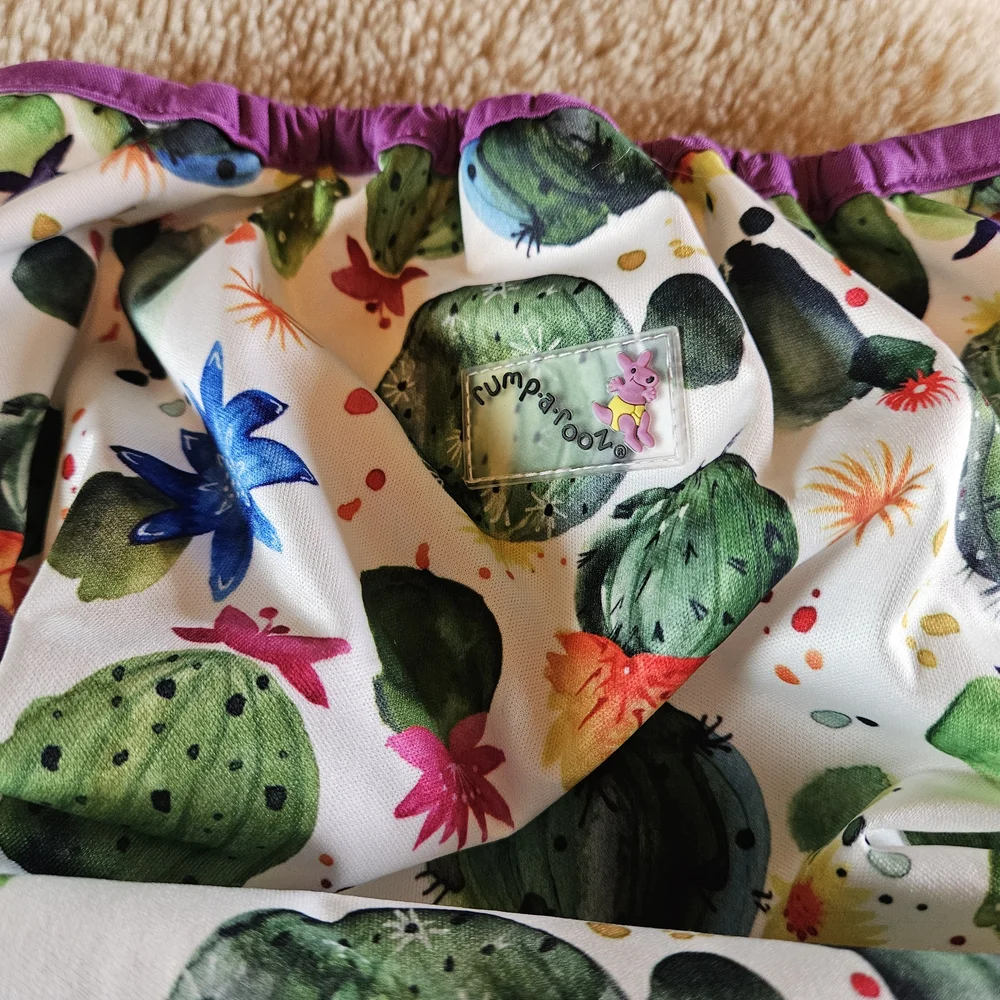 Rump-A-Rooz Floral and Cactus Print Cloth Diaper Covers/Swim Diapers